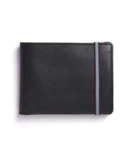 Black Minimalist Wallet by Carré Royal Front (LA902 Noir)