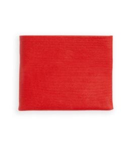 Portefeuille simple avec porte-monnaie en toile Rouge et cuir