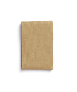 Vegetal Tanned Leather Beige Canvas Card Holder by Carré Royal Back (JA003 Beige)