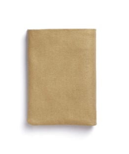 Beige canvas Wallet with Vegetal Tanned Leather trim by Carré Royal Front (JA104 Beige)