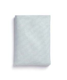 Light Blue canvas Wallet with Vegetal Tanned Leather trim by Carré Royal Front (JA104 Bleu Ciel)