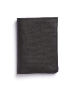 Brown canvas Wallet with Vegetal Tanned Leather trim by Carré Royal Front (JA104 Marron)