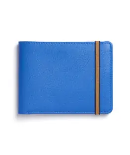 Portefeuille Minimaliste Bleu Ciel en Cuir de Carré Royal de face (LA902 Bleu Ciel)
