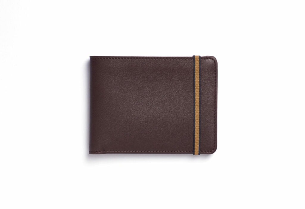 Portefeuille Minimaliste Bordeaux en Cuir de Carré Royal de face (LA902 Bordeaux)