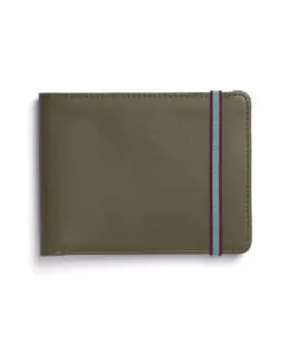 Portefeuille Minimaliste Kaki en Cuir de Carré Royal de face (LA902 Kaki)