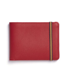 Red Minimalist Wallet by Carré Royal Front (LA902 Rouge)