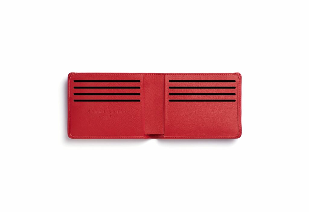 Red Minimalist Wallet by Carré Royal Open (LA902 Rouge)