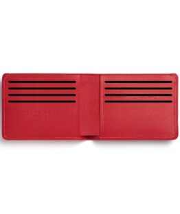 Red Minimalist Wallet by Carré Royal Open (LA902 Rouge)