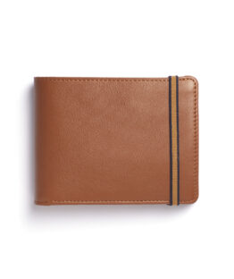 Portefeuille Minimaliste Gold en Cuir de Taurillon avec Poche à monnaie par Carré Royal vue de face (LA901 Gold)