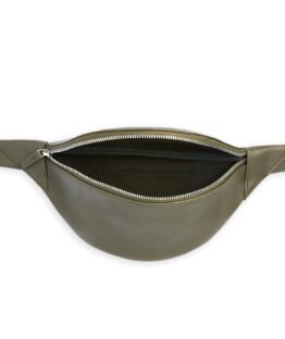 Kaki Bumbag in Calfskin Leather by Carré Royal Open (AT870 Kaki)