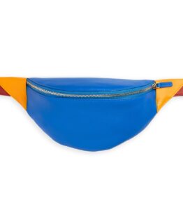 Multicolor Bumbag in Calfskin Leather by Carré Royal Front (AT870 Multico)